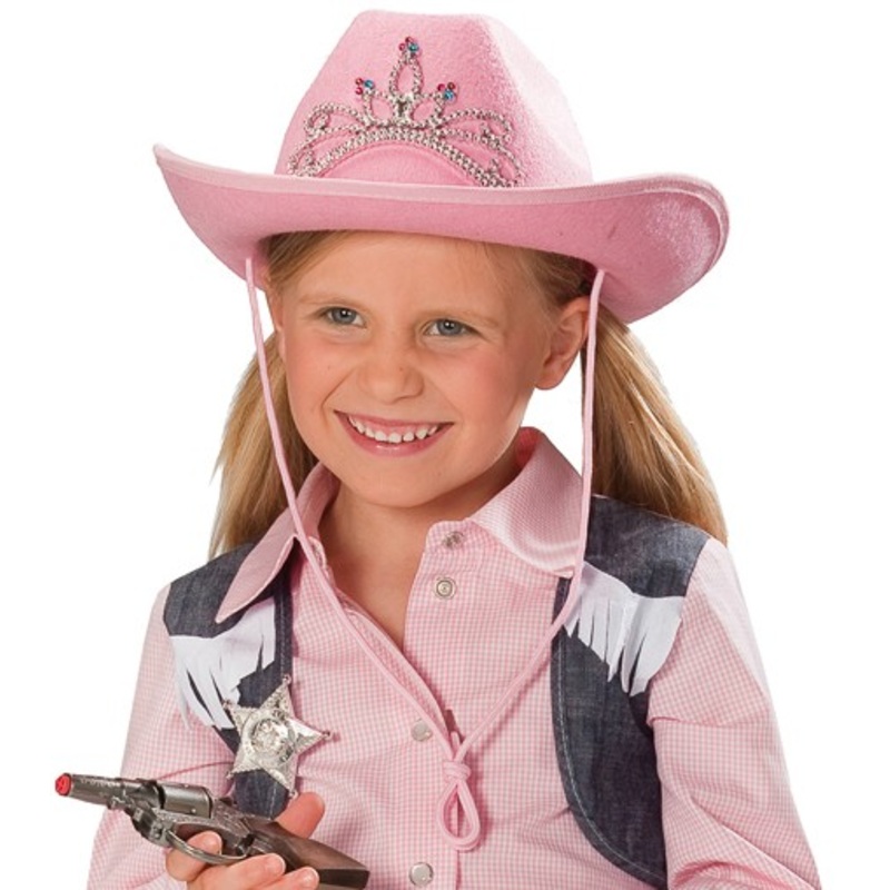 Pink Carolin cowboy hat for kids
