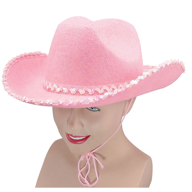 Pink Sequin Cowboy Lady Hat