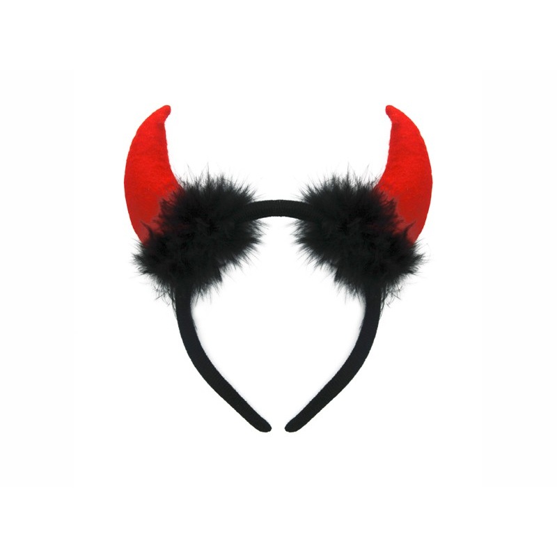 Plush Devil Horns Headband