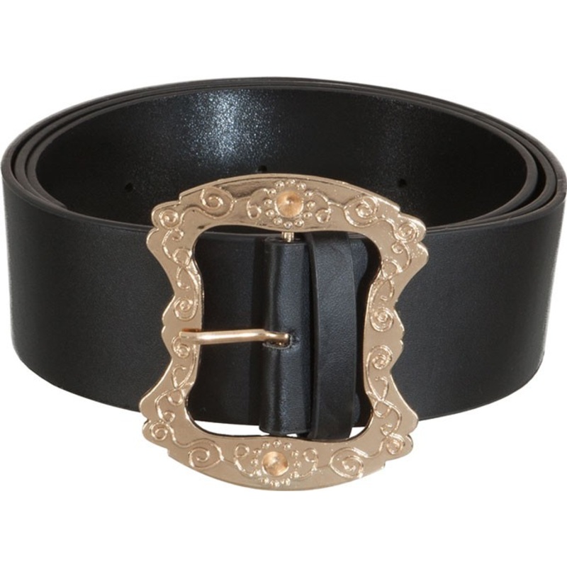 Black Belt with Gold Buckle S-M
