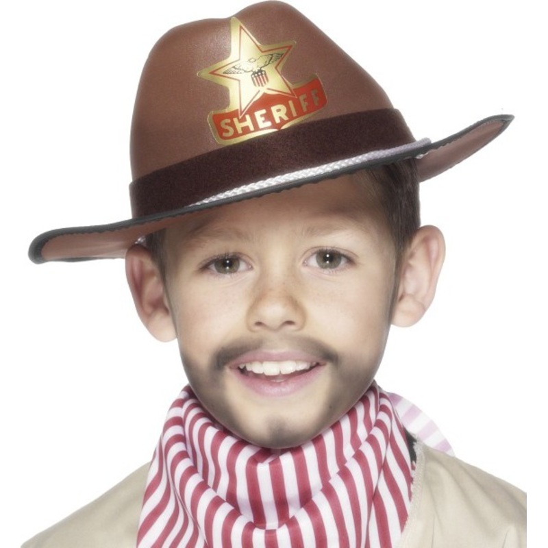 Brown children's sheriff cowboy hat