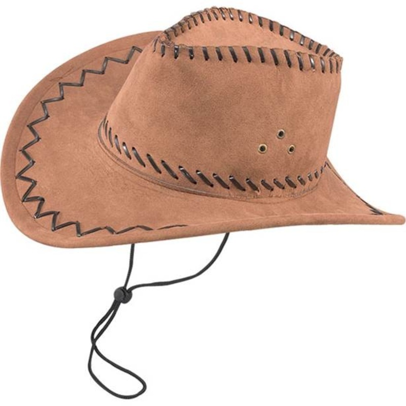 Brown suede cowboy hat Joe