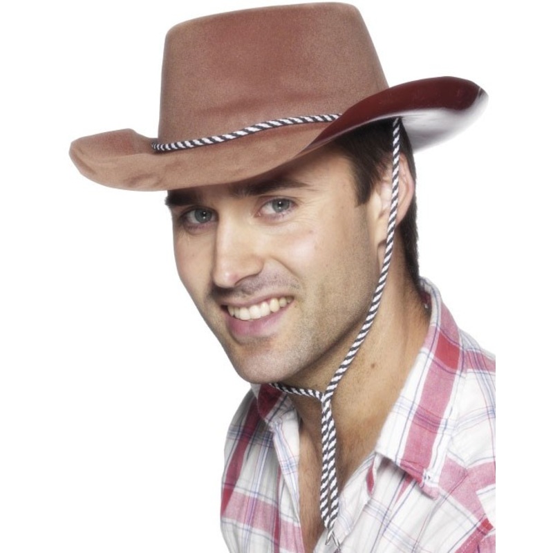 Brown Texas felt cowboy hat
