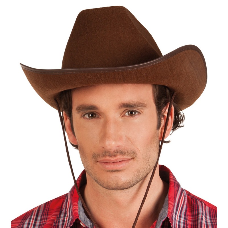 Brown western cowboy hat