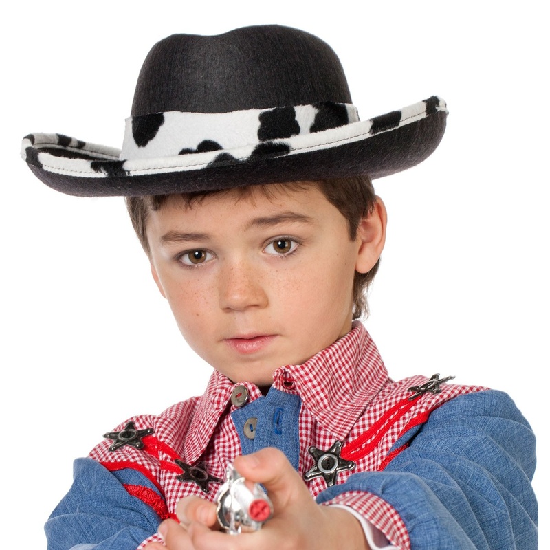 Cow patch cowboy hat for kids