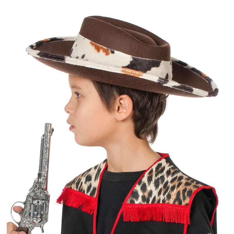 Cowboy hat cowhide for kids