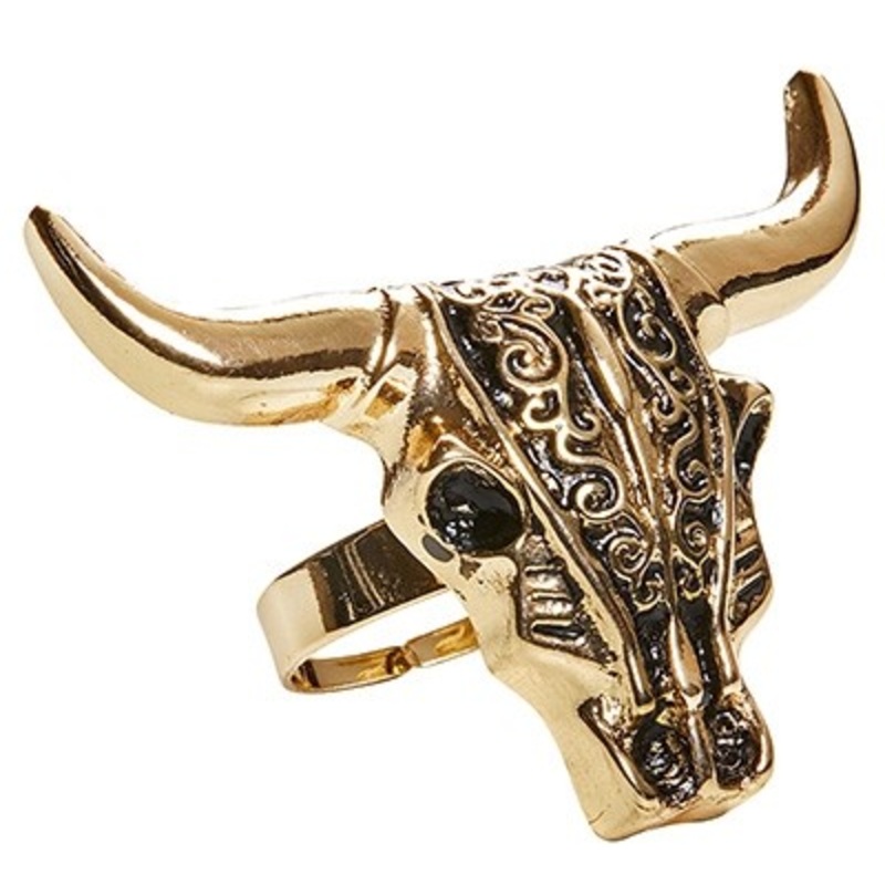 Golden buffalo ring