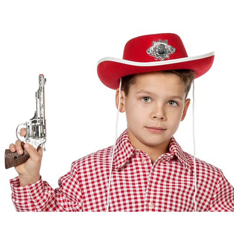 Red sheriff western hat