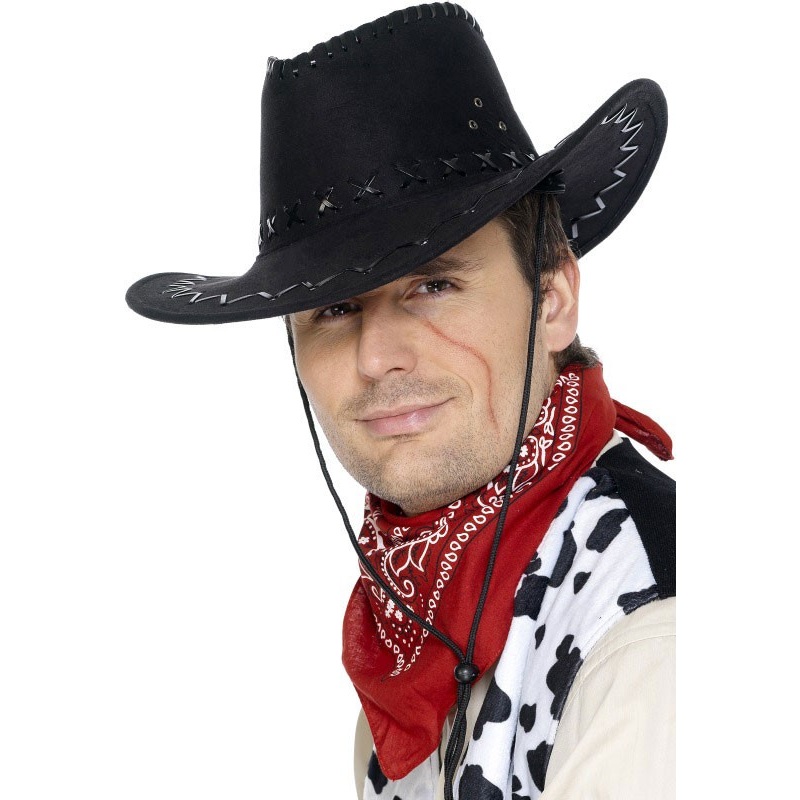 Suede look cowboy hat