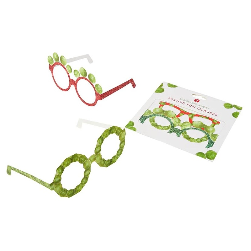 5 Christmas sprouts party glasses