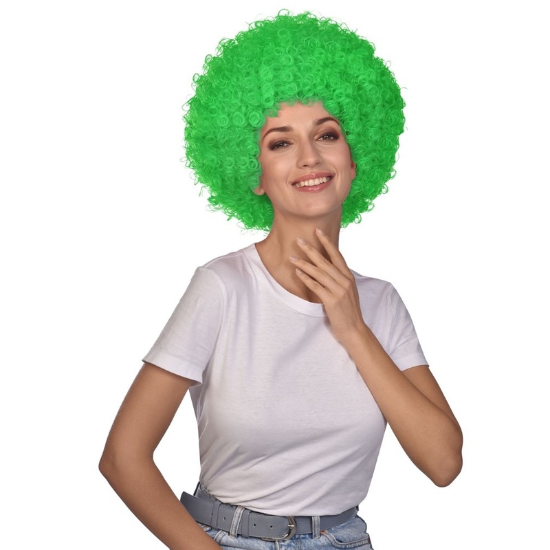 Afro wig Carnival green