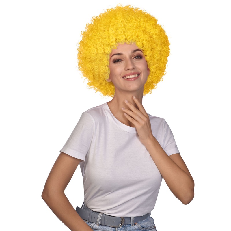 Afro wig Carnival yellow
