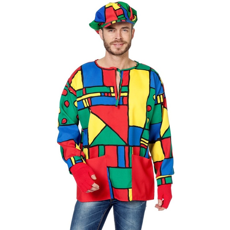 Artist smock shirt Color Blocks Bunt M