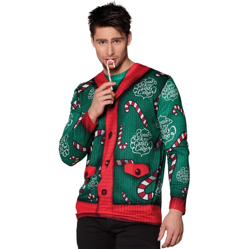 Candy cane love sweater for men M