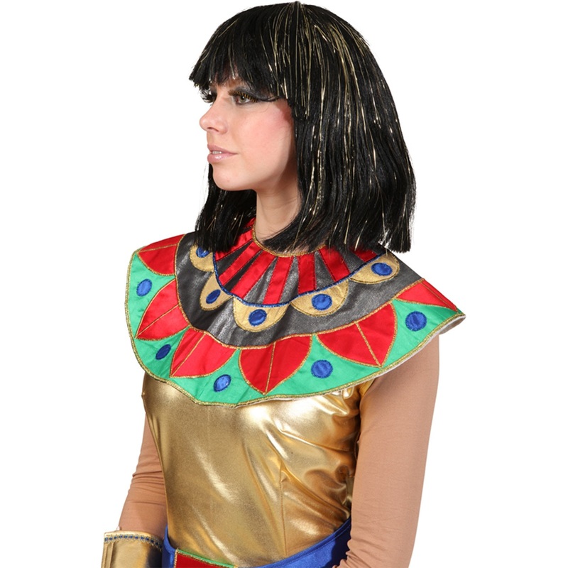Cleopatra wig with golden strands