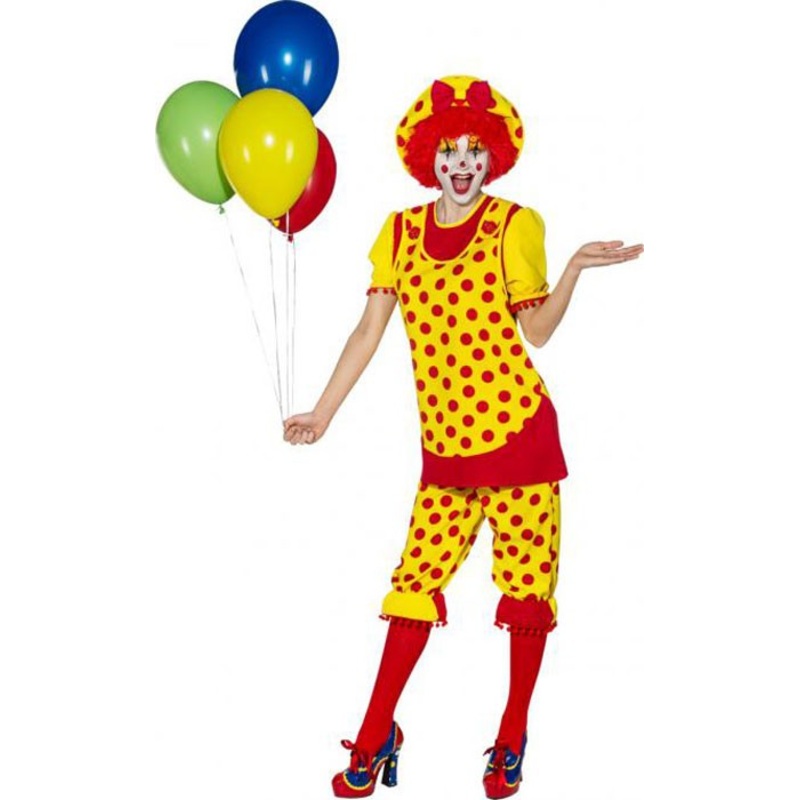 Colorful party fun clown ladies costume 34-36