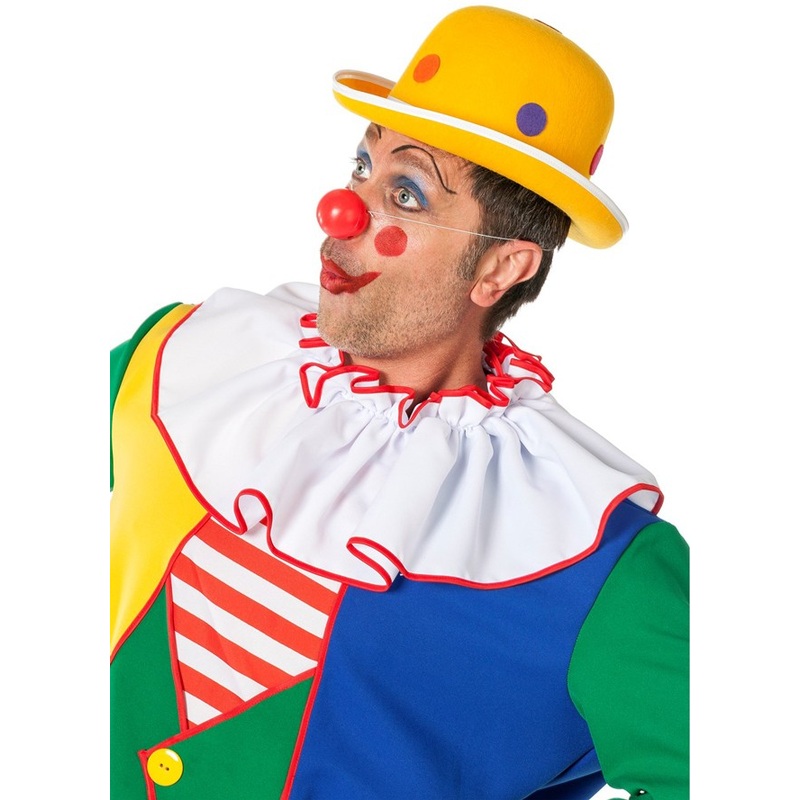 Funny clowns bowler hat yellow with dots