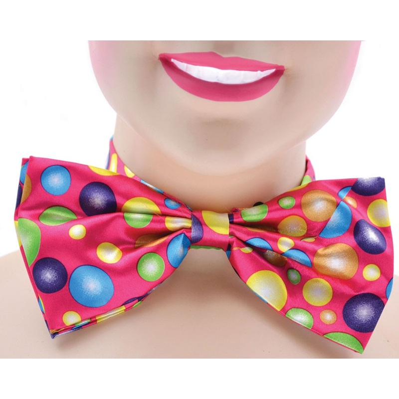 Giant colorful bow tie ball pattern