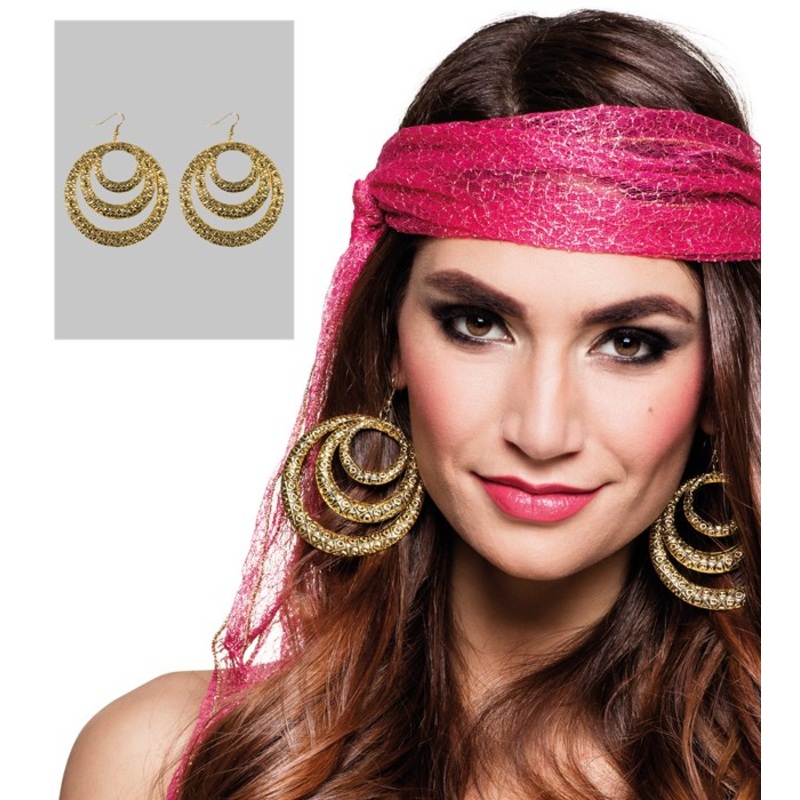 Glitter earrings circles