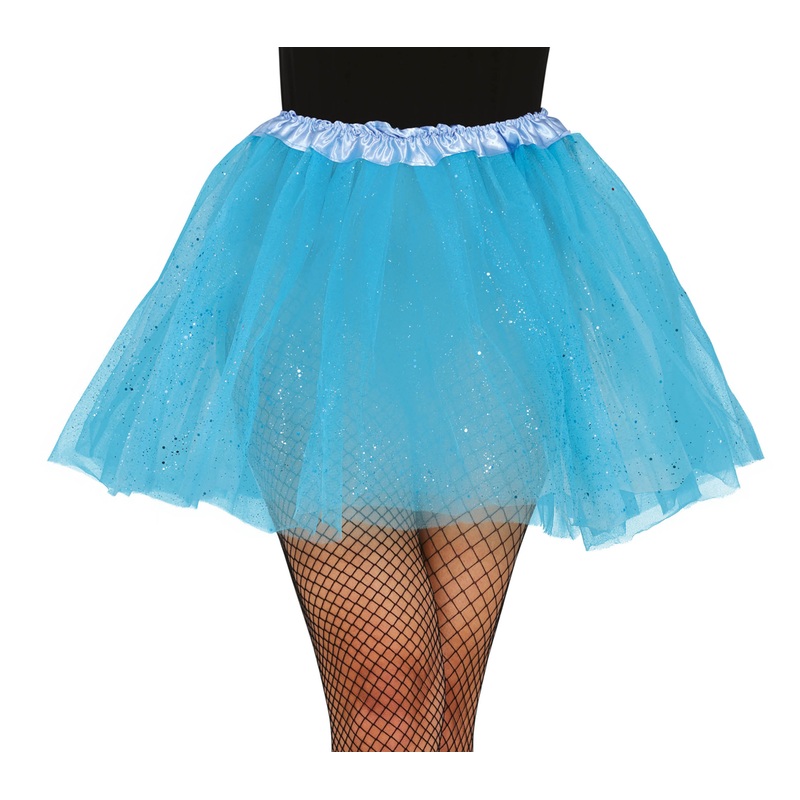 Glitter tutu for women light blue
