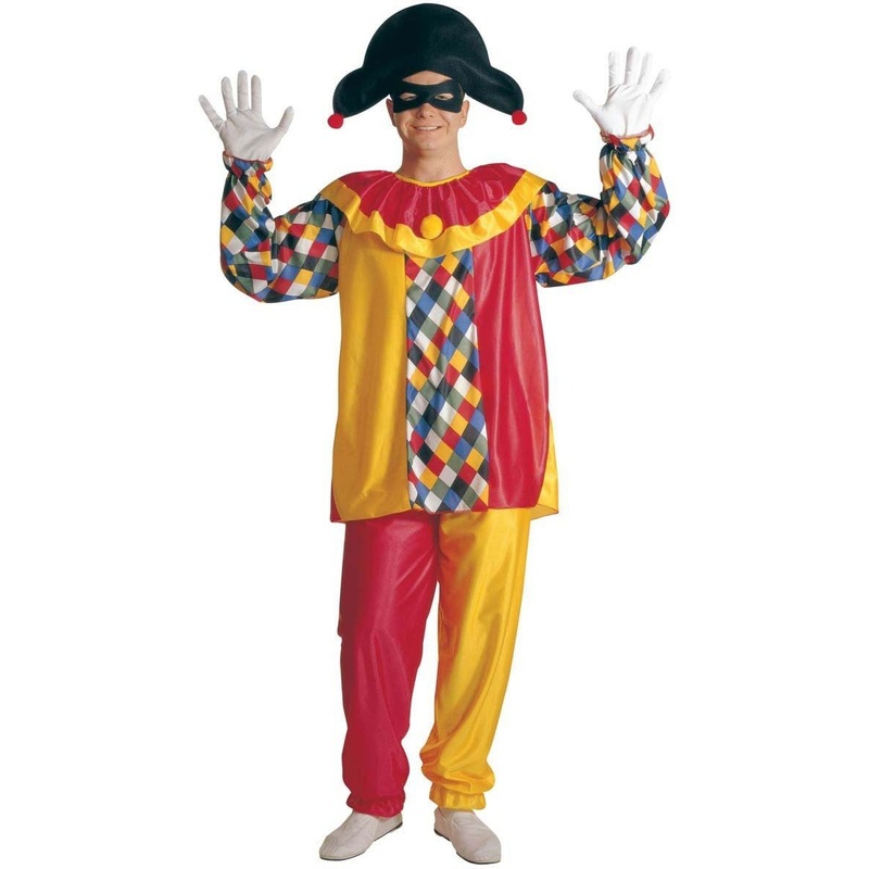 Harlequin clown mens costume S