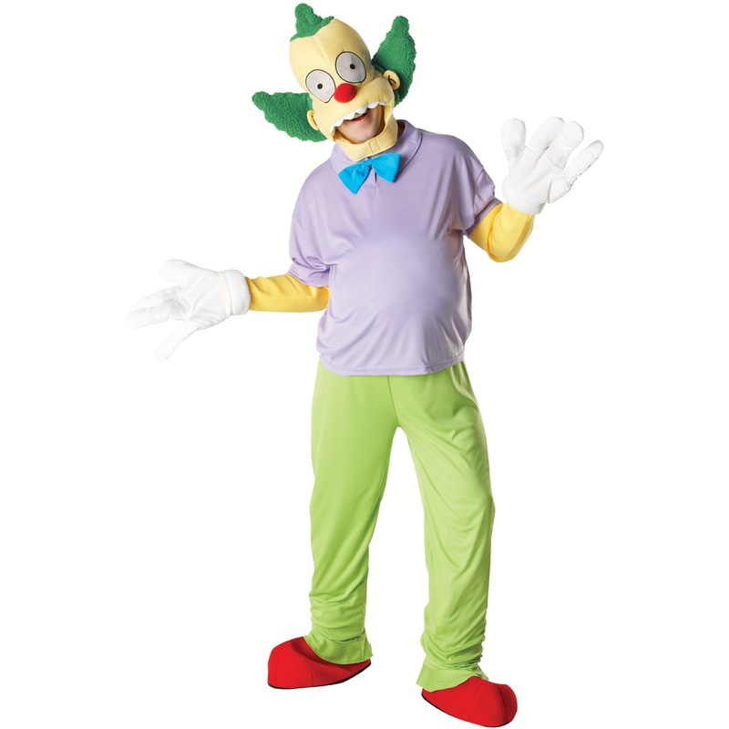 Krusty the clown Simpsons men's costume M-L