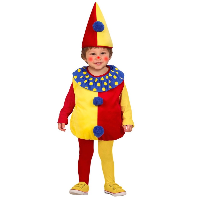 Plush clown child costume