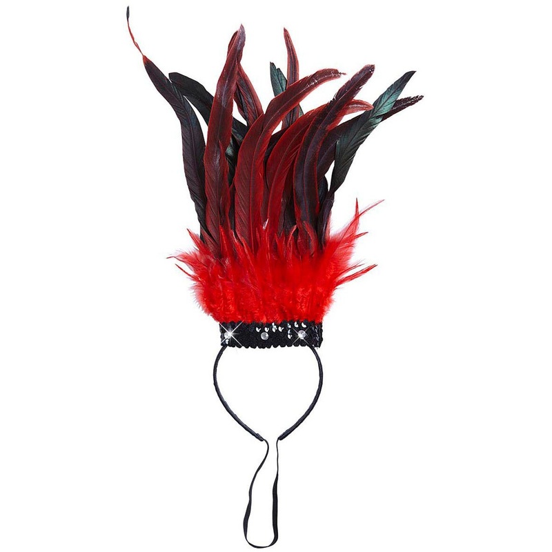 1920's feather headdress headband