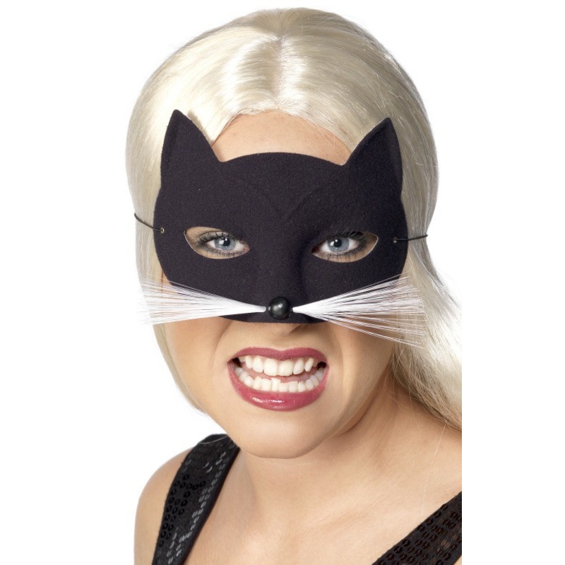 Black predator cat mask