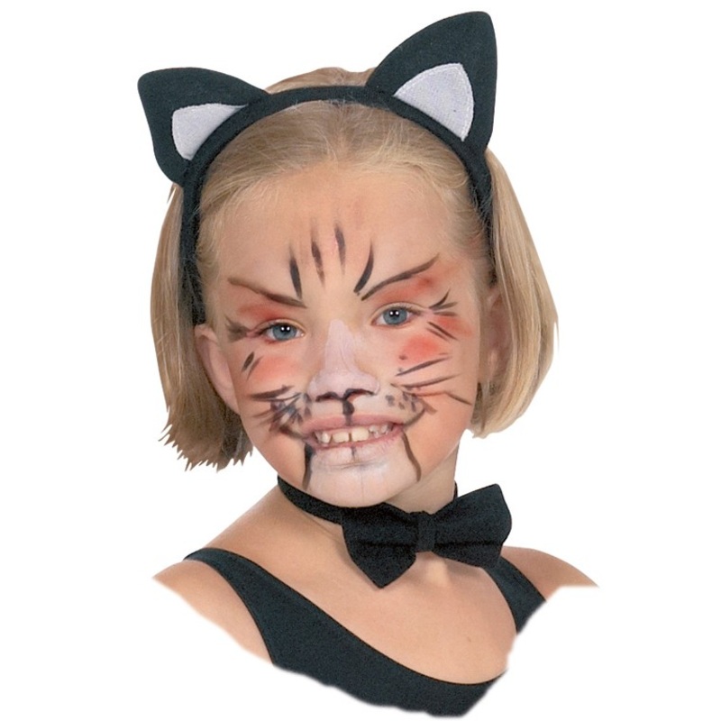 Cute cat ears for kids black and white