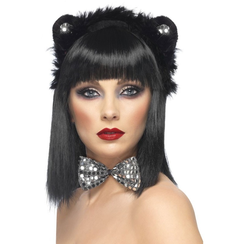 Glamorous cat costume accessories with sequins
