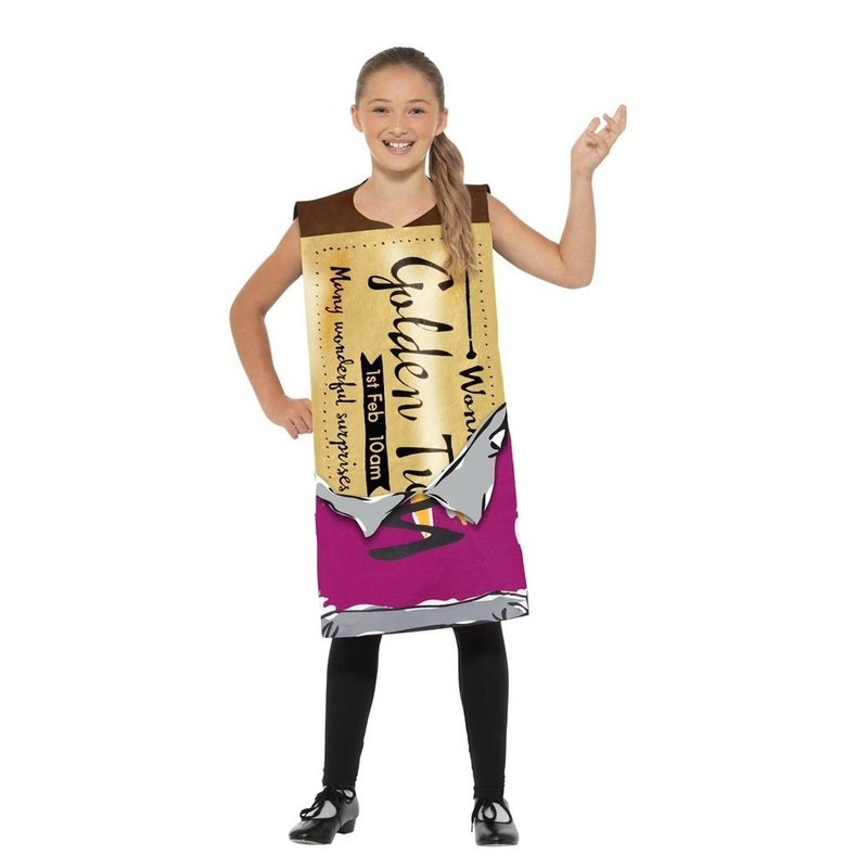 Golden Ticket Chocolate Bar Child Costume S-M