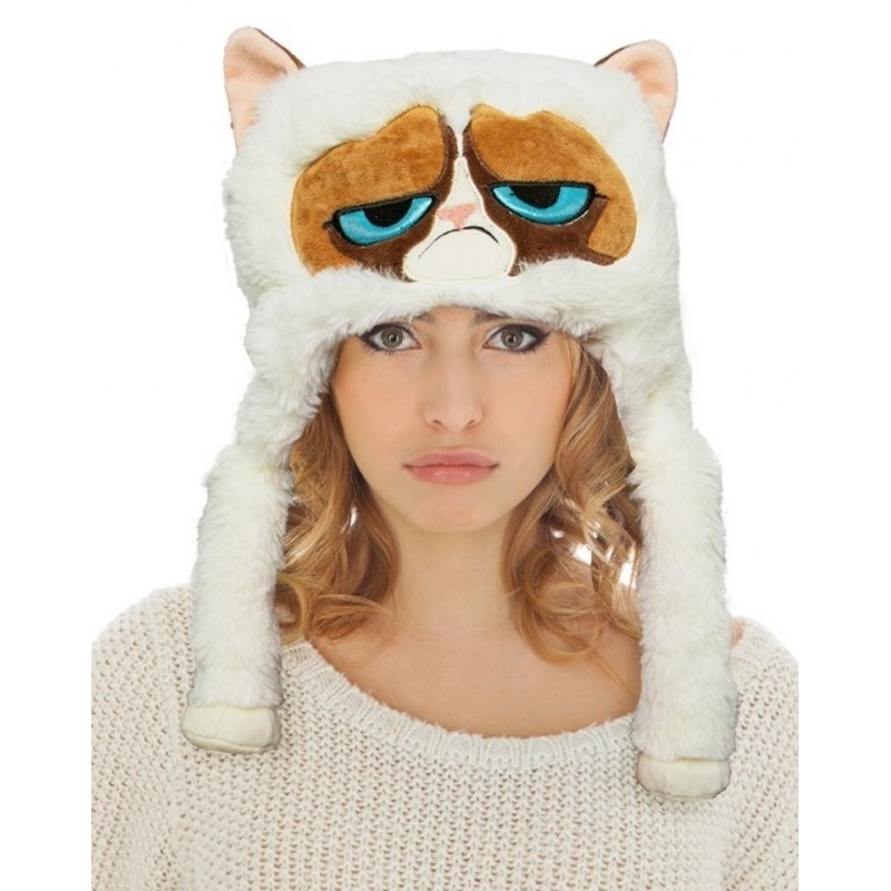 Grumpy Cat plush hat