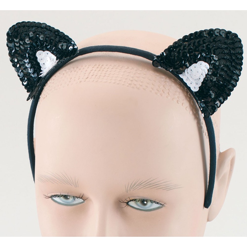 Headband with cat ears made of sequins
