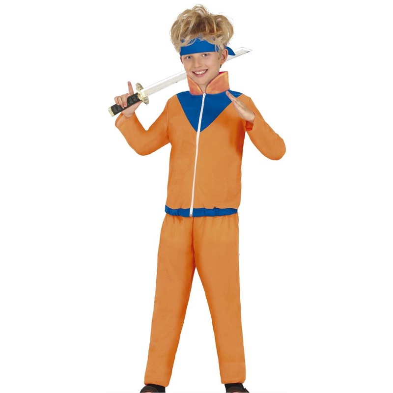 Orange Anime Ninja Warrior Child Costume