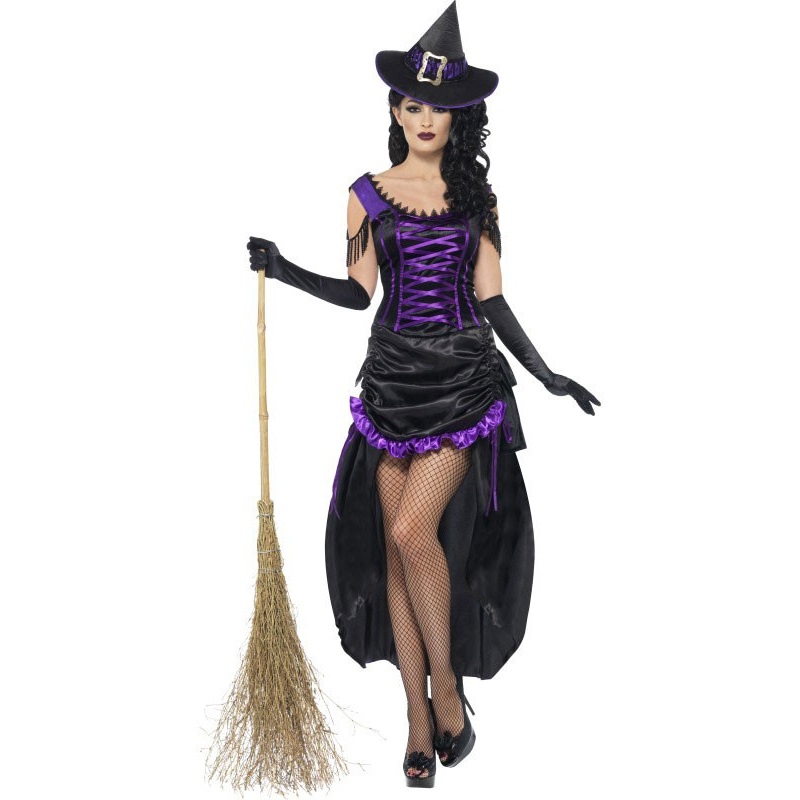 Sexy witch lady Marisa costume purple. Black S