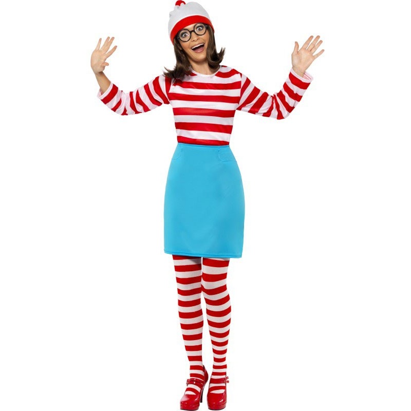Striped Where's Walter Costume For Women XS