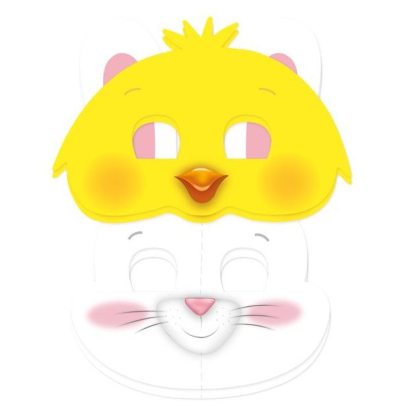 6 rabbit and chick masks