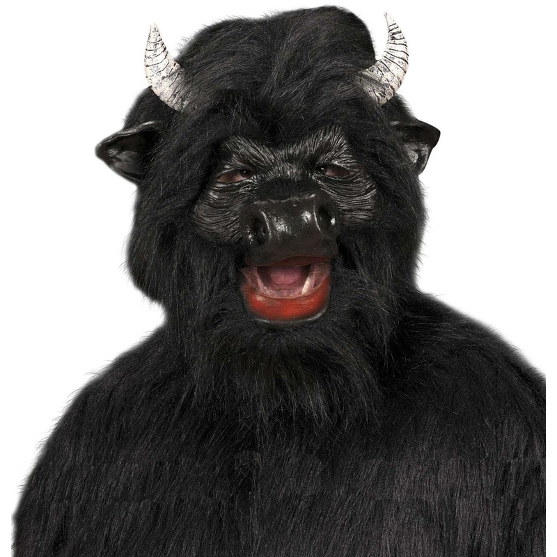 Black bull fur mask