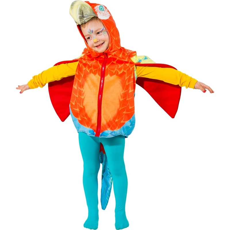 Colorful parrot costume for children