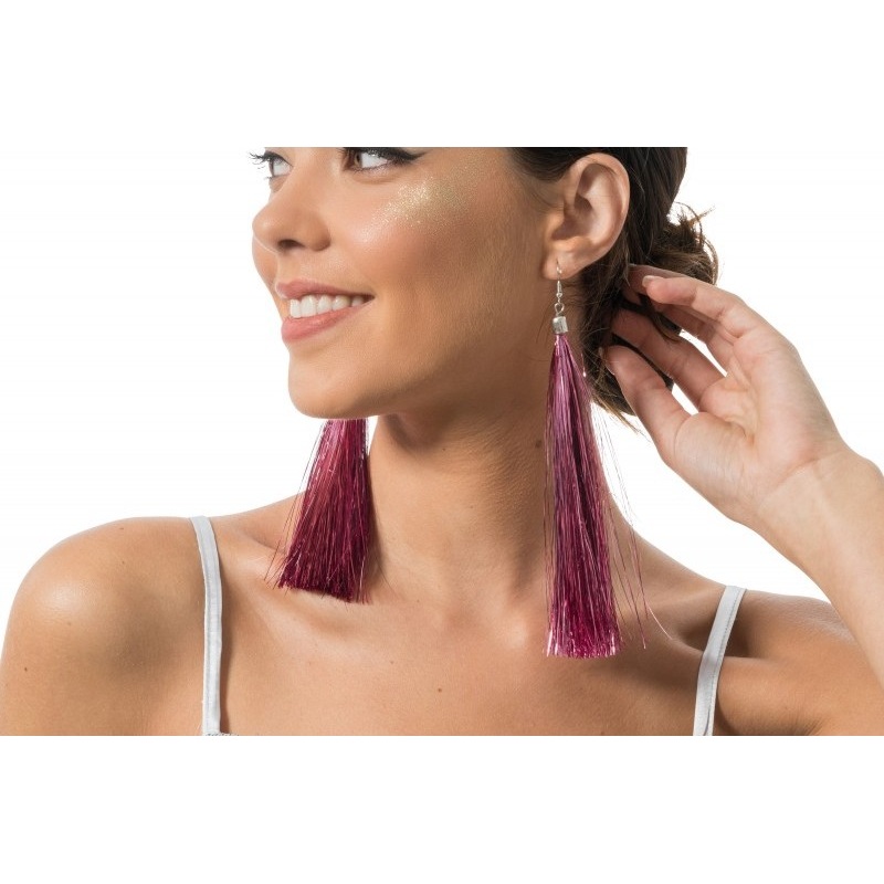 Earrings Rose-Fringe 17cm
