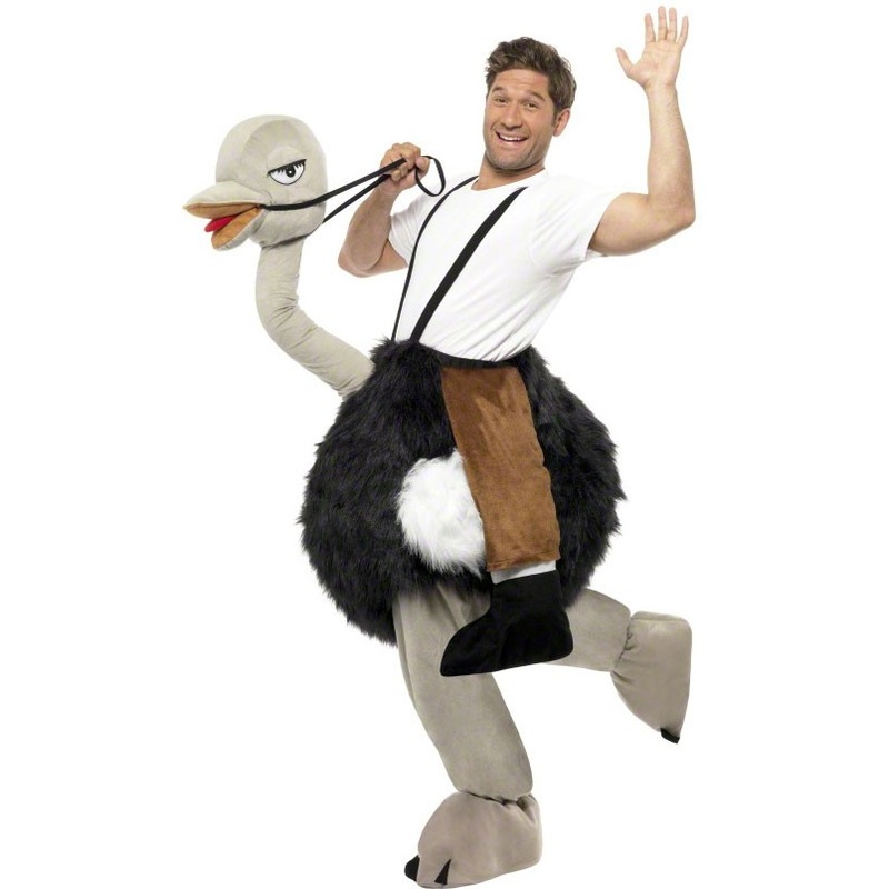 Funny ostrich rider costume