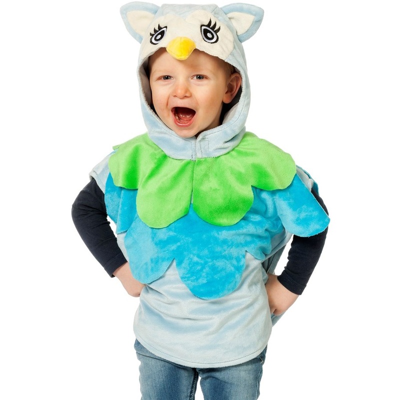 Green-blue owl costume Santy for children 80