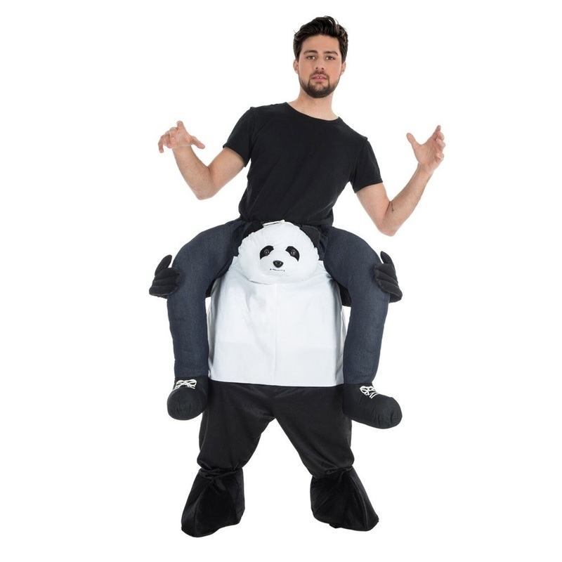 Strong panda piggyback costume