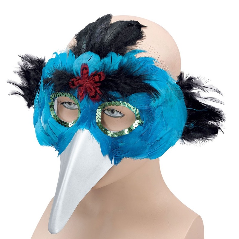 Turquoise bird mask Veneziania