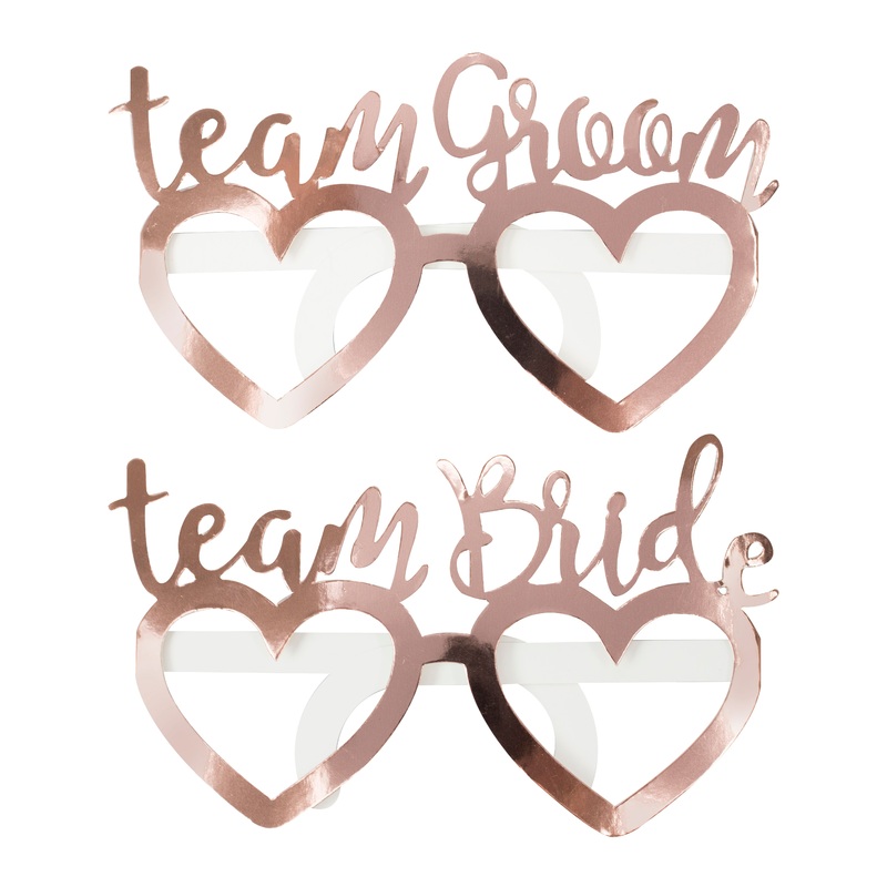 8 fairytale wedding cardboard glasses