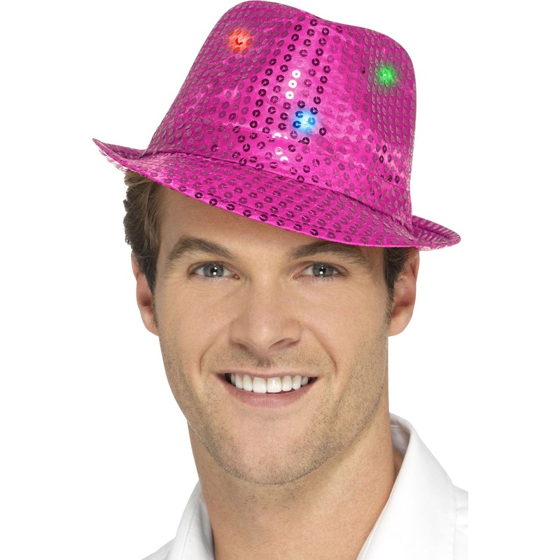 LED sequin hat pink