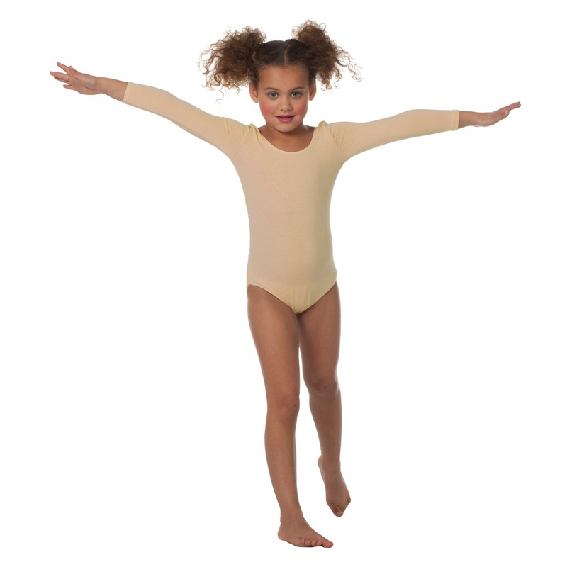 Long sleeve body for children in beige XS