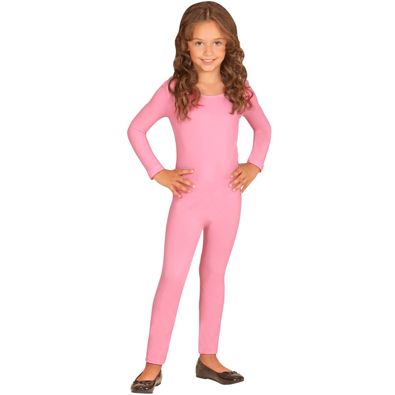 Long-sleeved children's bodysuit pink