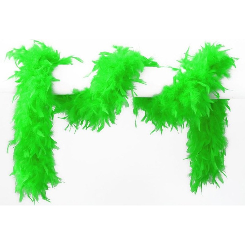 Neon-green feather boa 1.8m